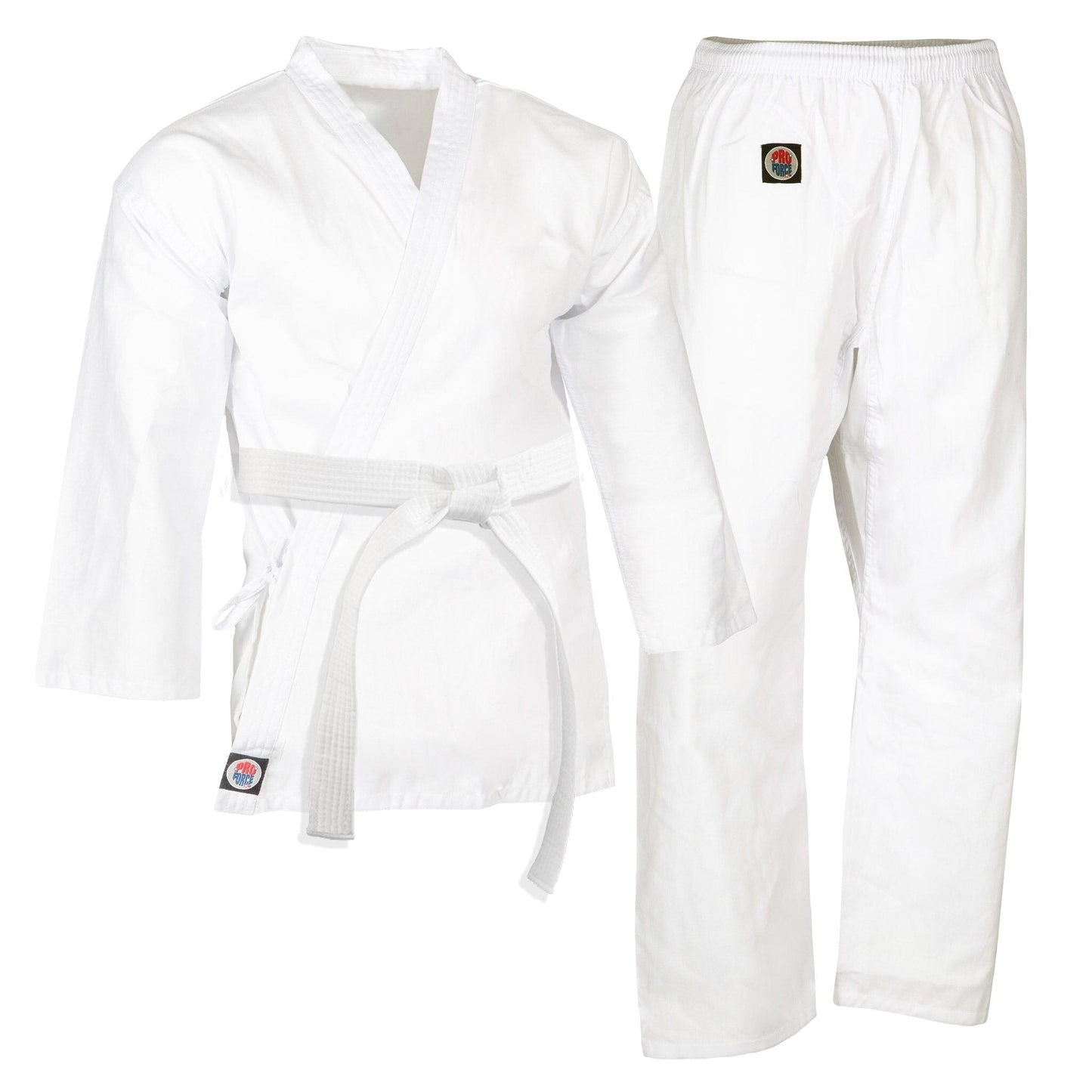 ProForce Basic Karate Uniform (Elastic Drawstring w/Free Belt) 5 oz. 60/40 Blend