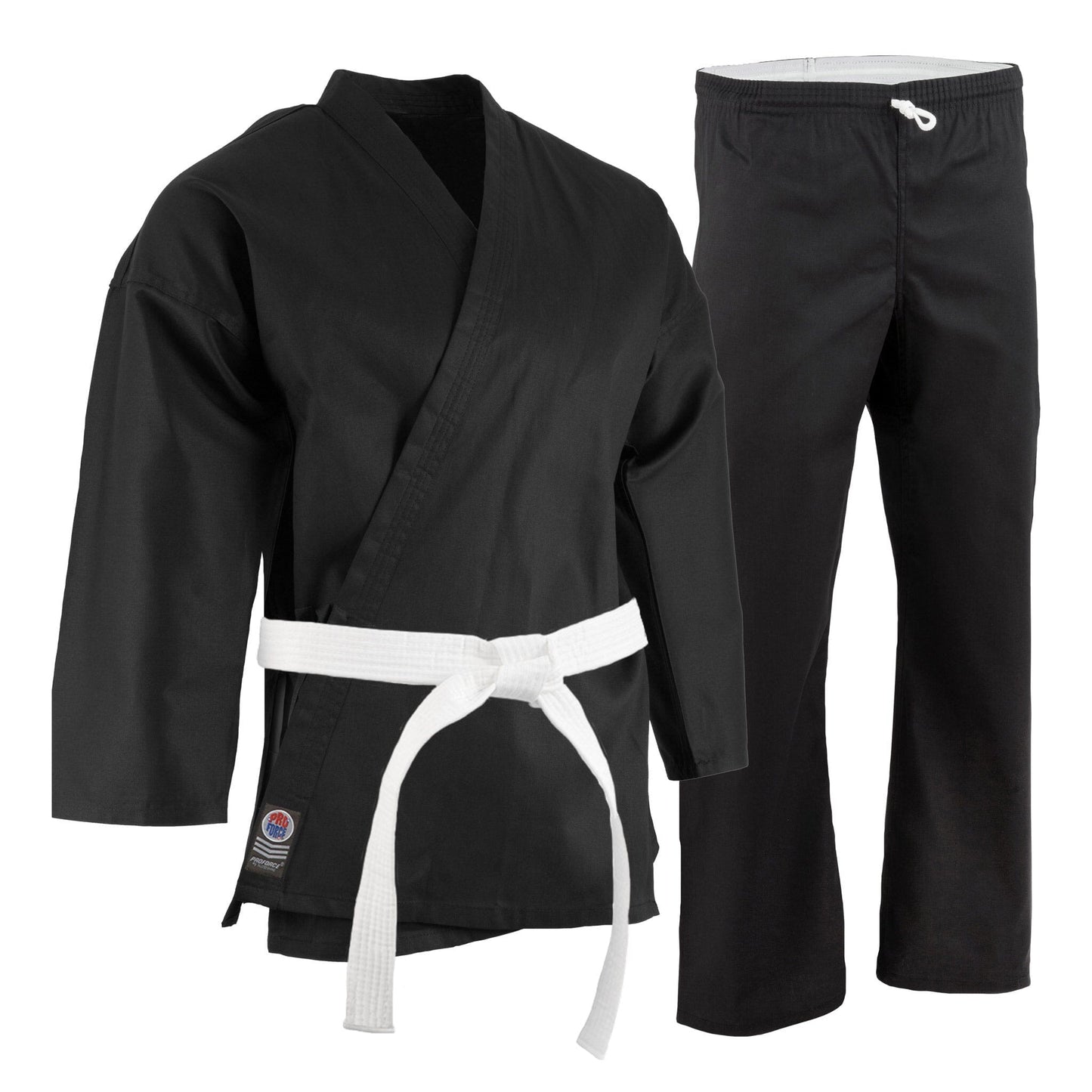 ProForce Basic Karate Uniform (Elastic Drawstring w/Free Belt) 5 oz. 60/40 Blend