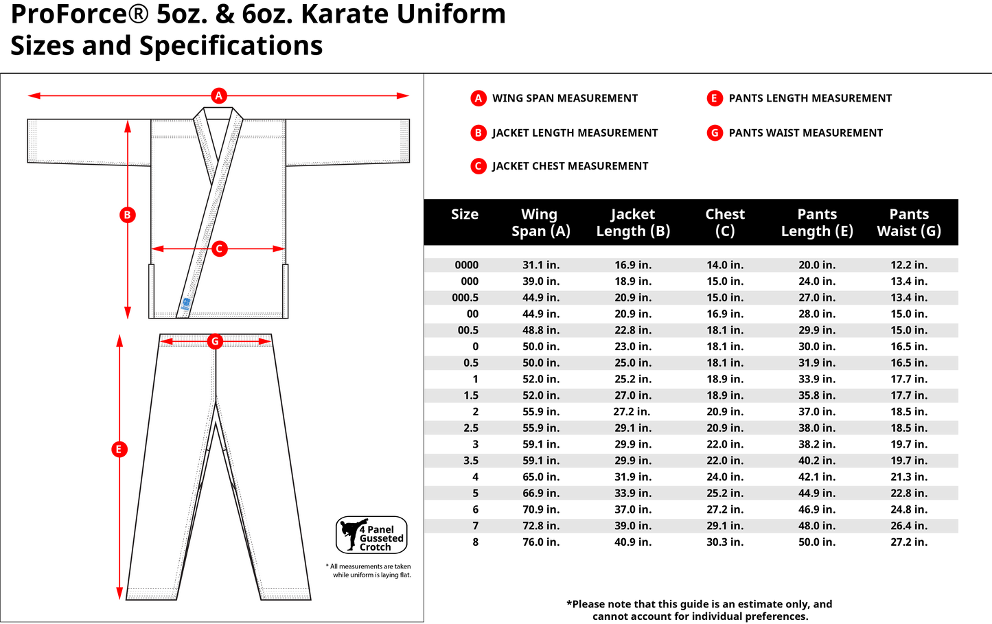 ProForce 5 oz. Original Karate Uniform (Elastic Drawstring) - 55/45 Blend - With Free White Belt