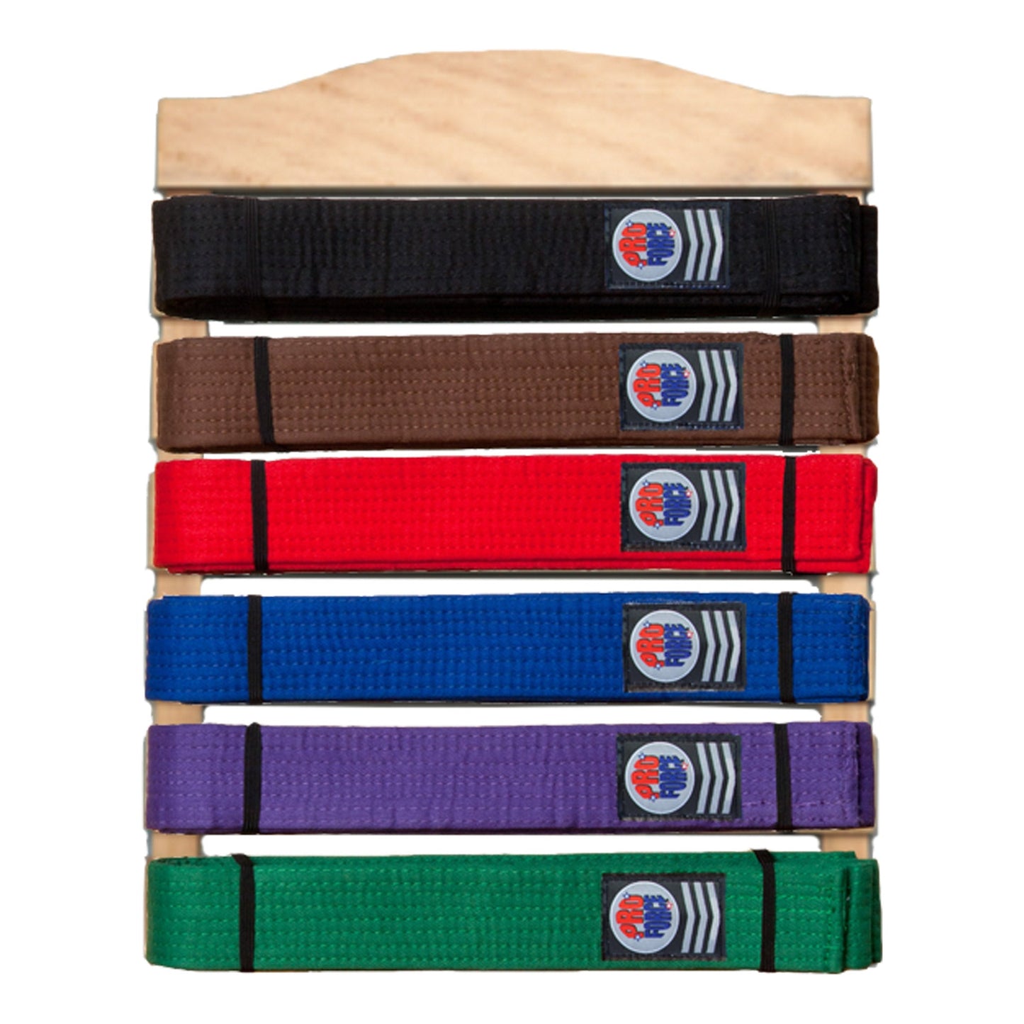 Karate Belt Display Wood Rack (6 Belt)