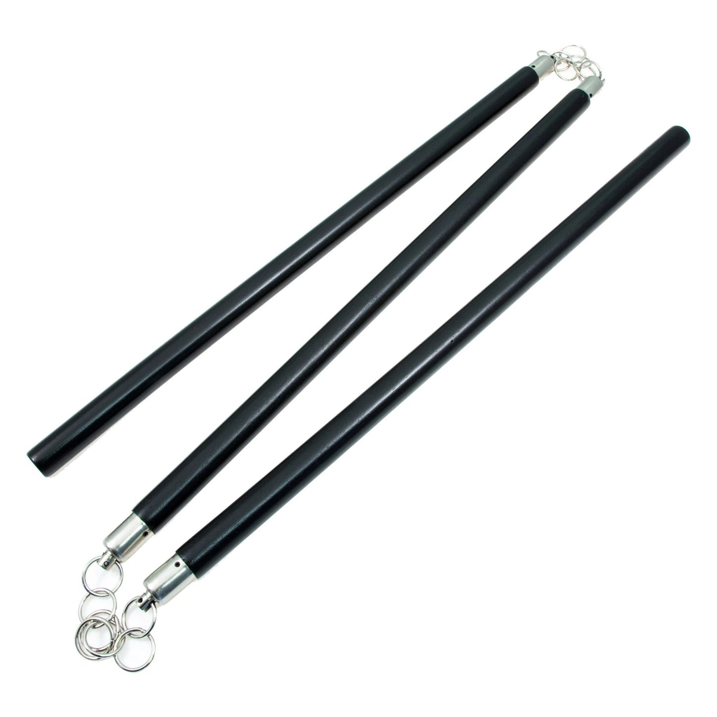 3 Sectional Bo Staff Black Hardwood with Chain