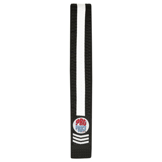 ProForce 1.75" III Double Wrap White Stripe Karate Belt