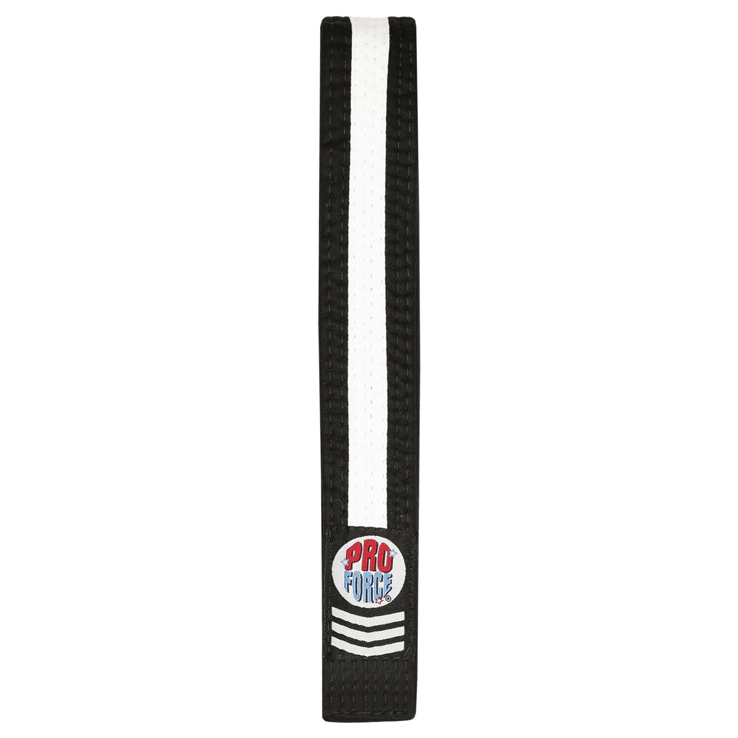 ProForce II 1.5" Double Wrap White Stripe Karate Belt