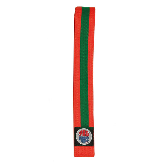 ProForce II 1.5" Single Wrap Color Striped Orange Karate Belt