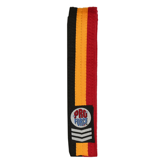 ProForce 1.75" Single Wrap Gold Striped Karate Belt