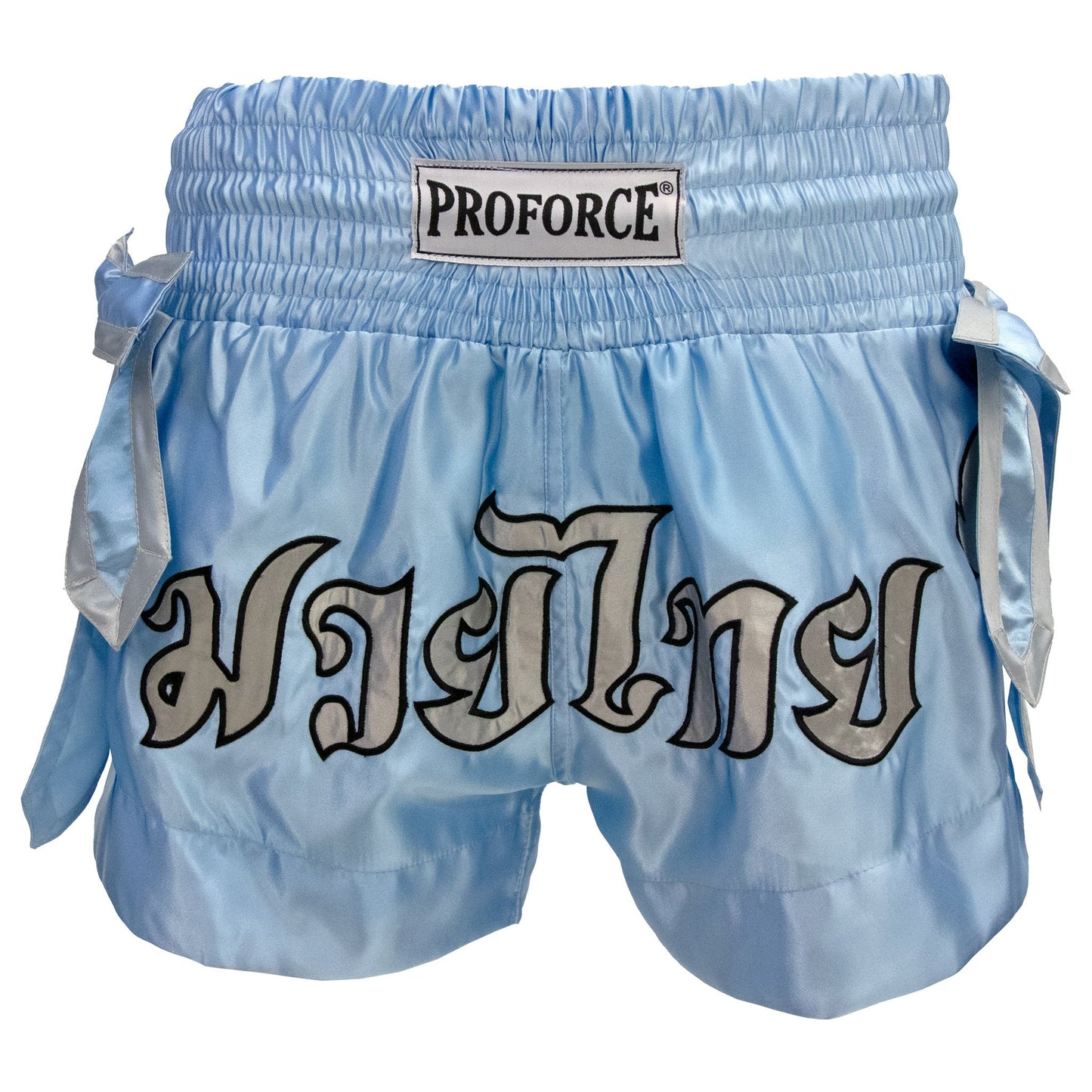 ProForce Sport Angel Wing Muay Thai Shorts - w/ Light Blue Bows
