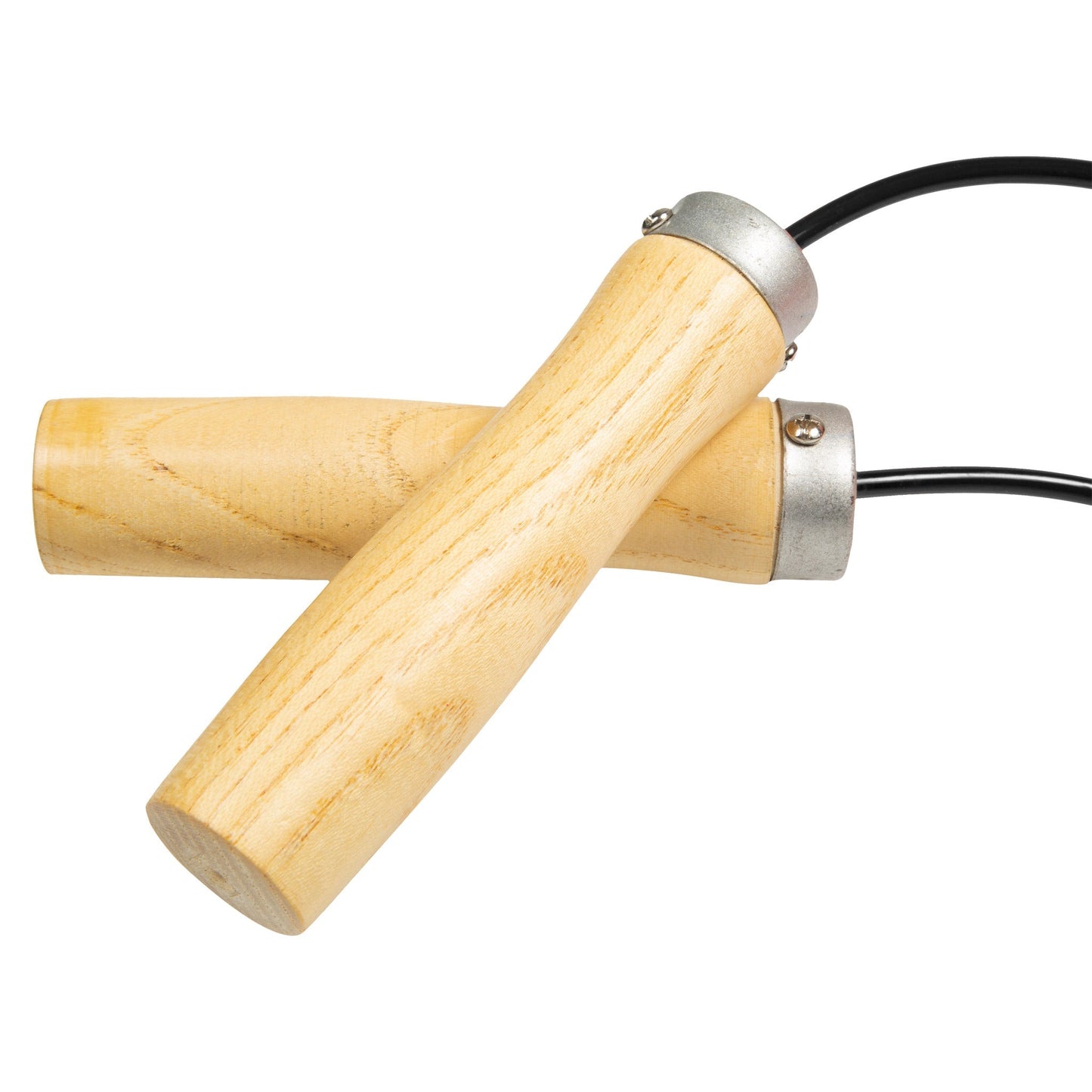 9ft Rubber Jumprope w/ Wooden Handle (Black)