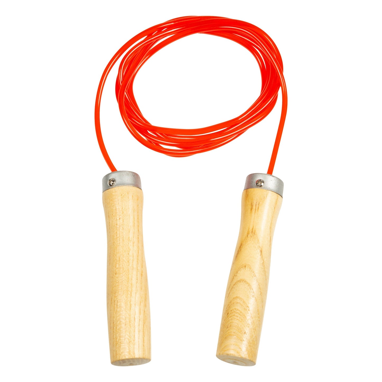 9ft Rubber Jumprope w/ Wooden Handle (Red)