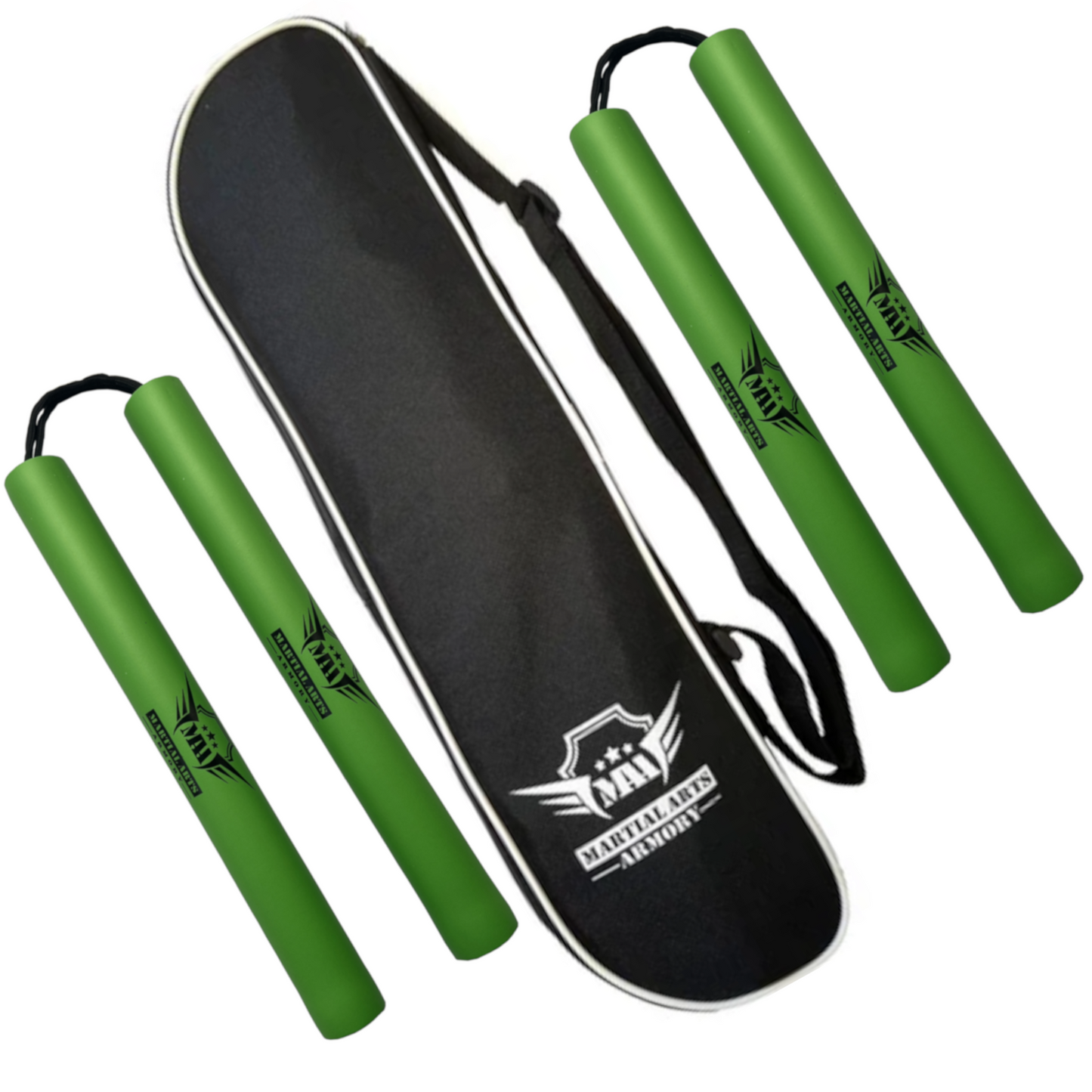 Martial Arts Nunchucks with Case Set (String)