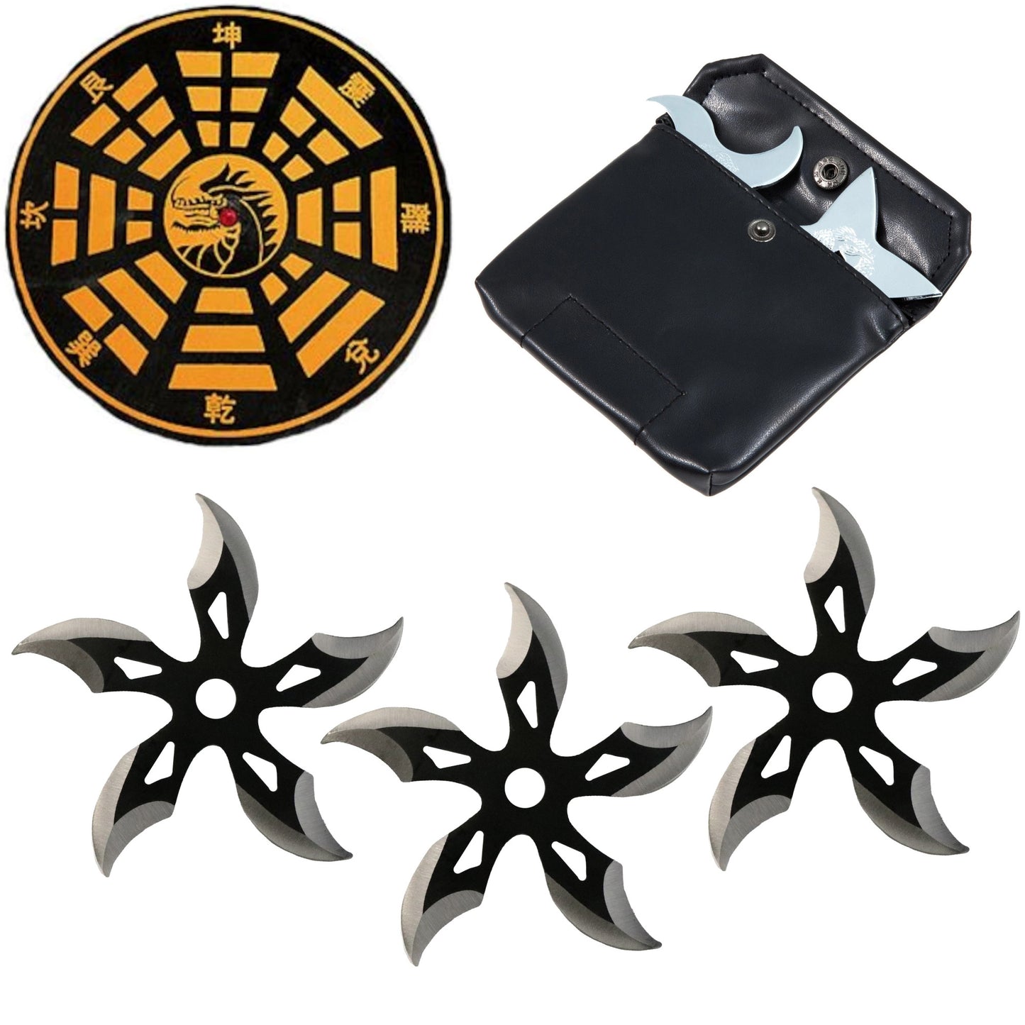 Throwing Star Set with Stars, Case and Throwing Board