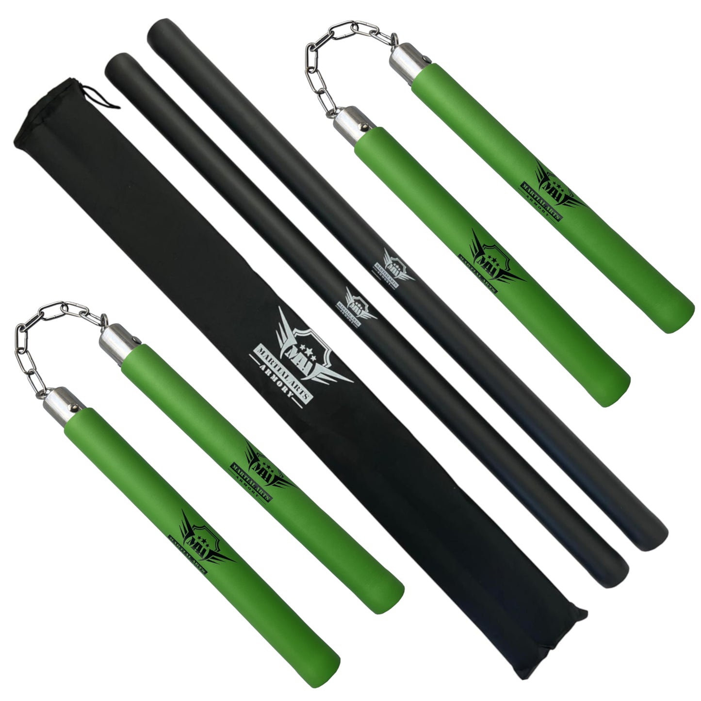 Martial Arts Armory Foam Escrima and Chain Nunchuck Set