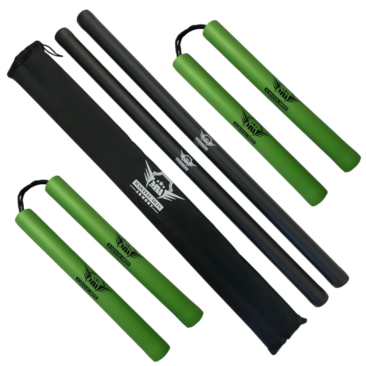 Martial Arts Armory Foam Escrima and String Nunchuck Set
