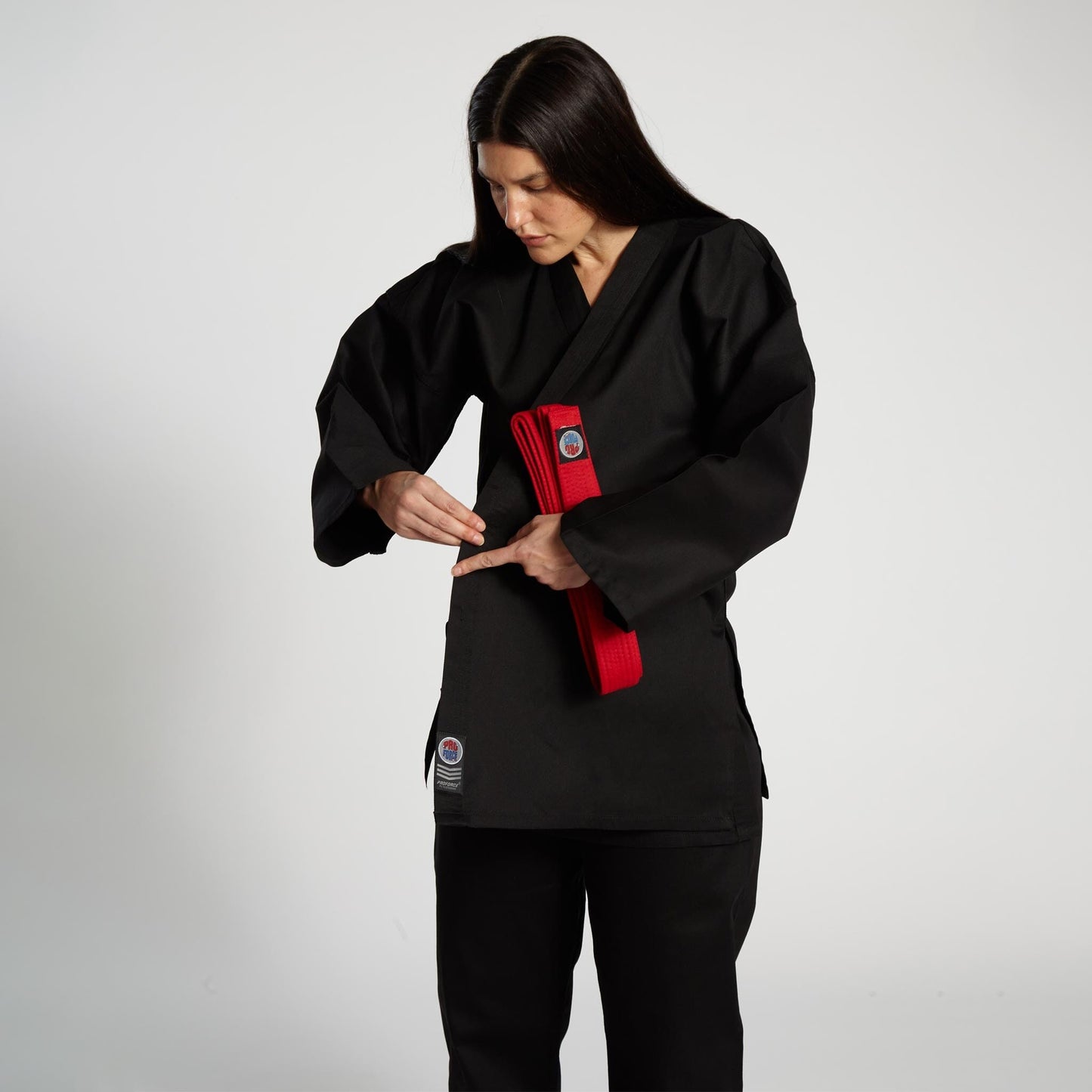 ProForce Karate Uniform (Elastic Drawstring w/Free Belt) 6 oz. 55/45 Blend