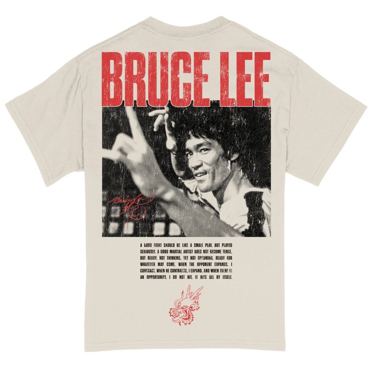 Bruce Lee Vintage Distressed Graphic T-Shirt