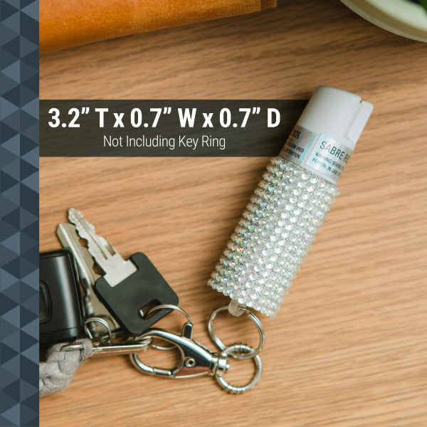 Sabre Jeweled Pepper Spray Silver