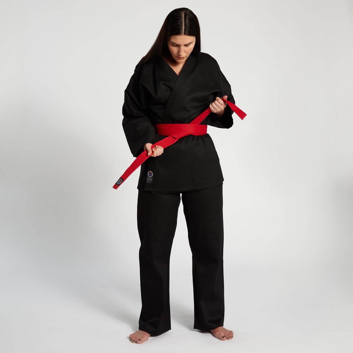 ProForce Karate Uniform (Elastic Drawstring w/Free Belt) 6 oz. 55/45 Blend