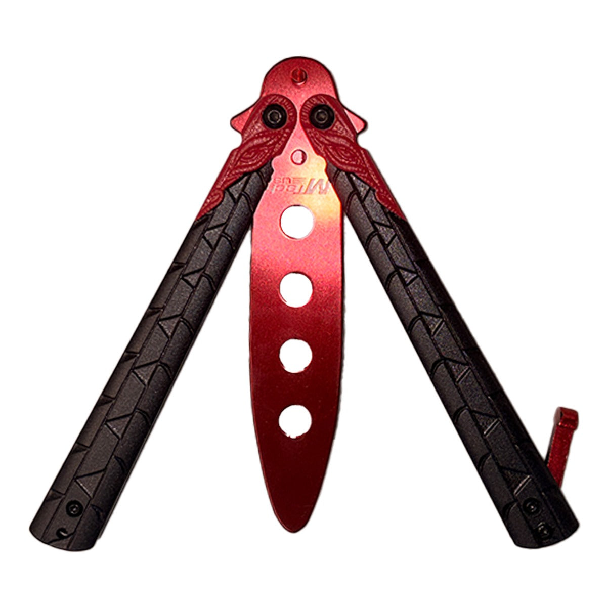 Balisong Butterfly Training Knives - Dull Blade (Black/Red)