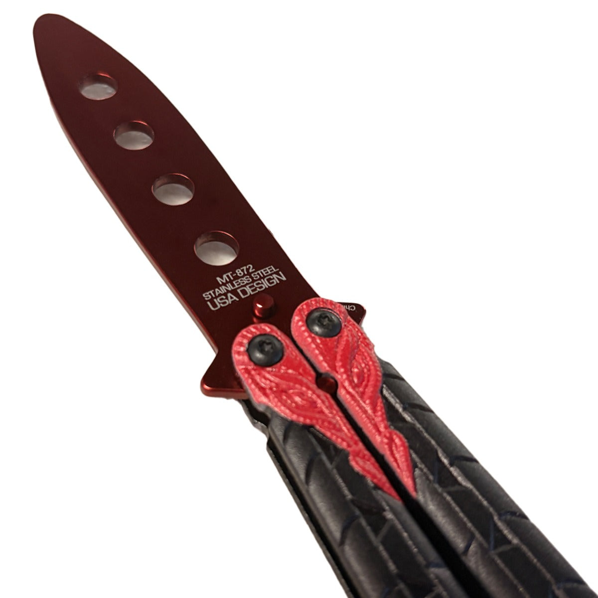 Balisong Butterfly Training Knives - Dull Blade (Black/Red)
