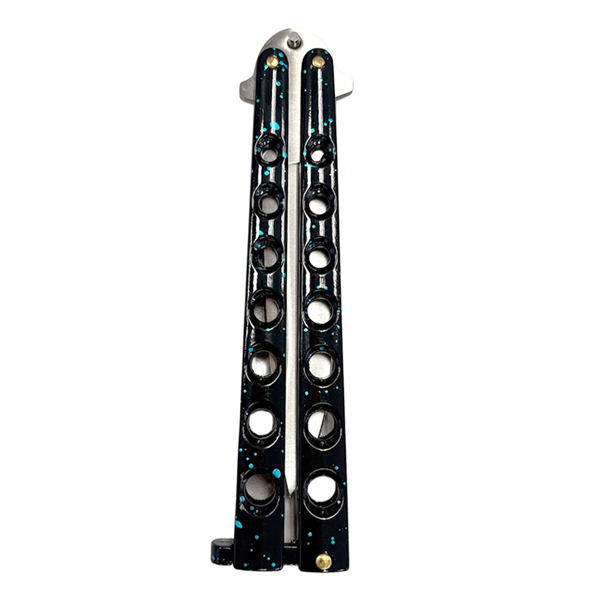 Balisong Butterfly Training Knives - Sharp Steel Blade (Blue/Black)