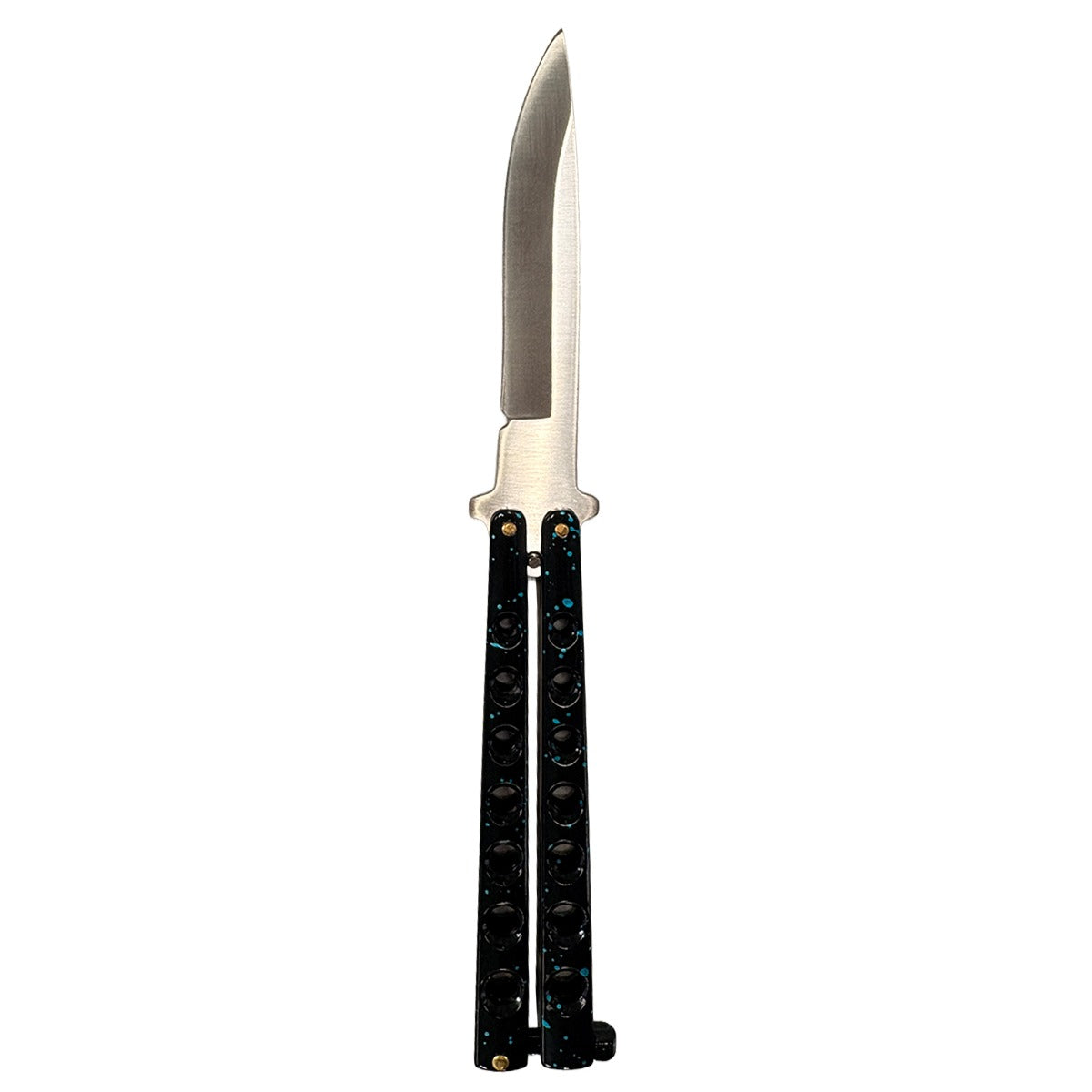 Balisong Butterfly Training Knives - Sharp Steel Blade (Blue/Black)