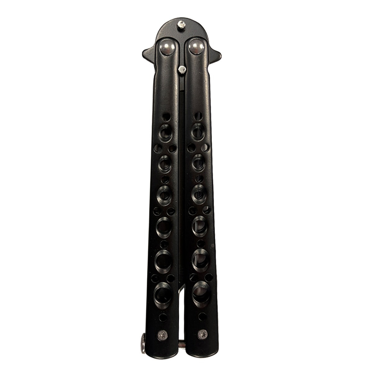 Balisong Butterfly Training Knives - Sharp Steel Blade (Black)