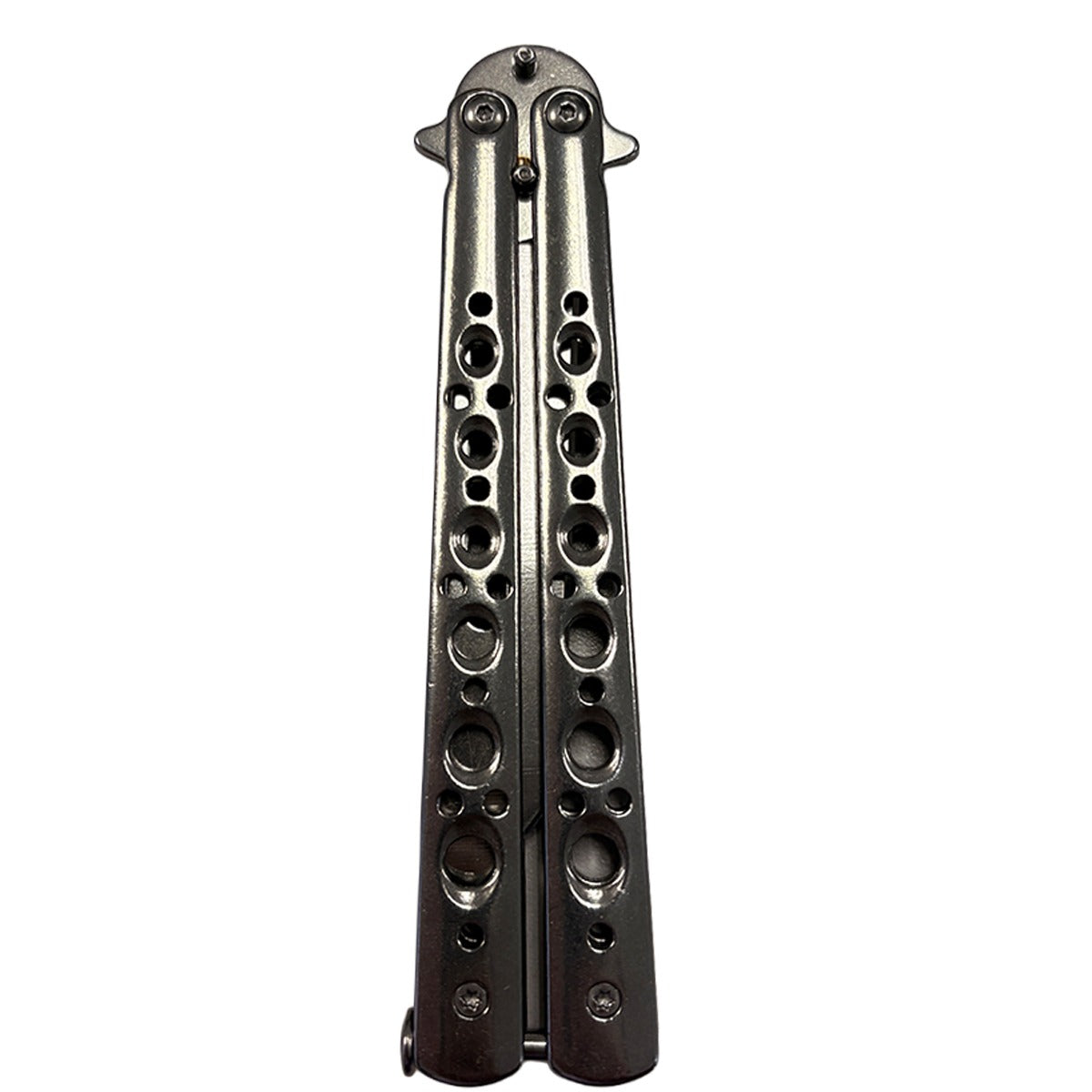 Balisong Butterfly Training Knives - Sharp Steel Blade (Silver)