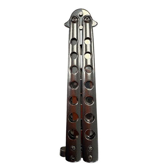 Balisong Butterfly Training Knives - Dull Blade (Silver)