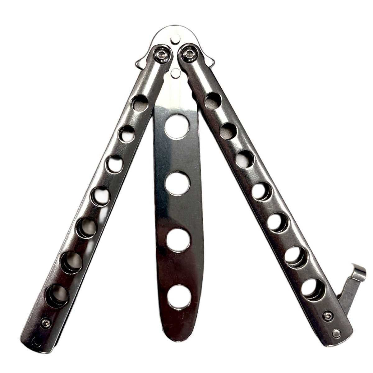 Balisong Butterfly Training Knives - Dull Blade (Silver)