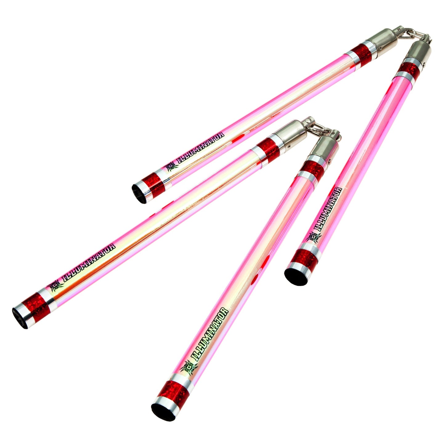 G-Force Illuminator Nunchaku Nunchucks - Red - Pair