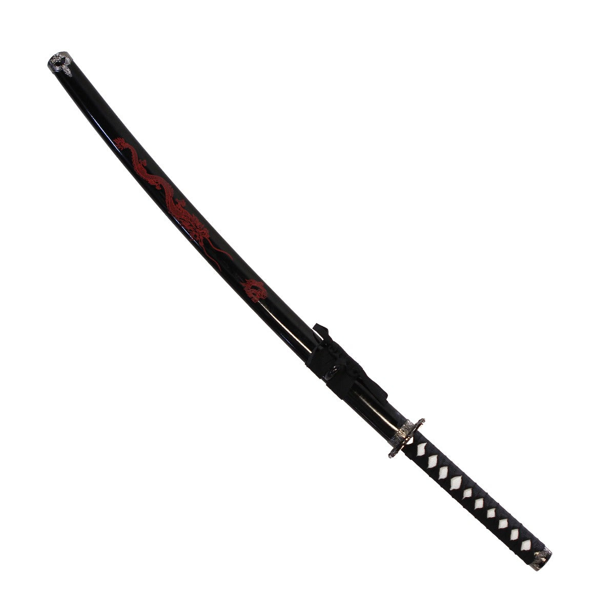 Black Samurai Sword with Red Dragon - 40"