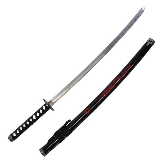 Black Samurai Sword with Red Dragon - 40"