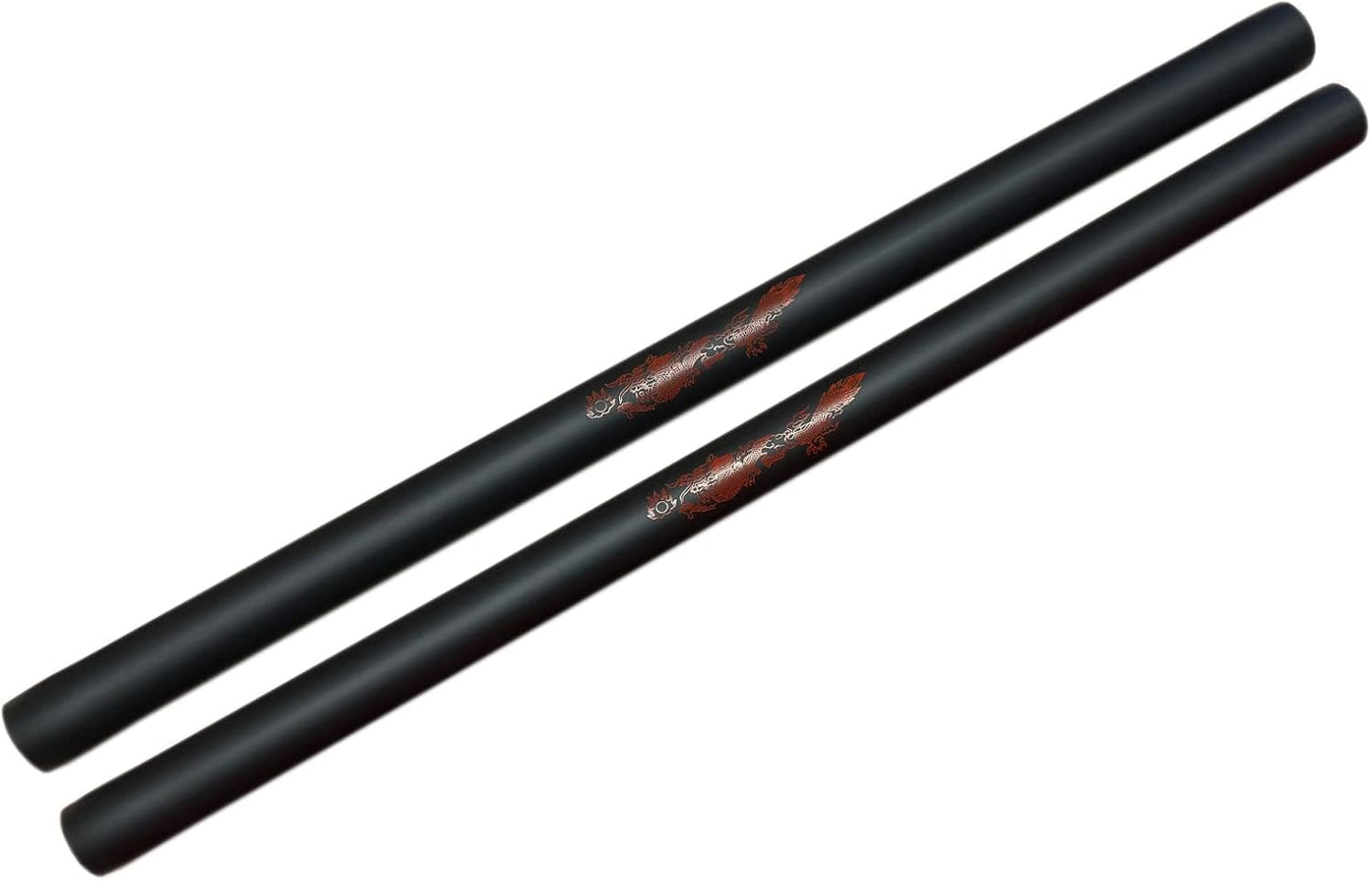 Martial Arts Armory Red Dragon Foam Padded Escrima Sticks with Carry Bag Case - Pair (26")