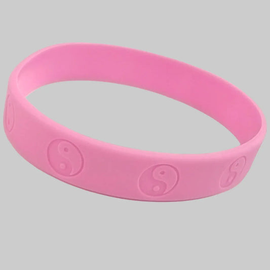 Pink Yin Yang Silicone Wristband
