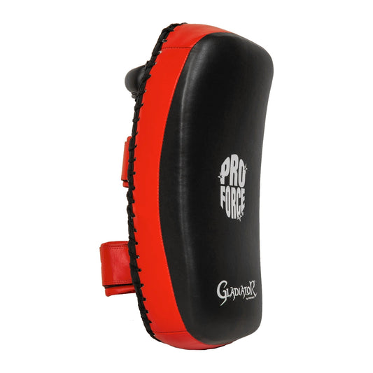 ProForce Gladiator Curved Muay Thai Arm Shield Black/Red Leather