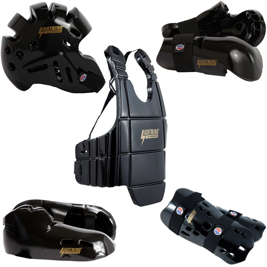 Proforce Lightening Full Sparring Gear Set - Black