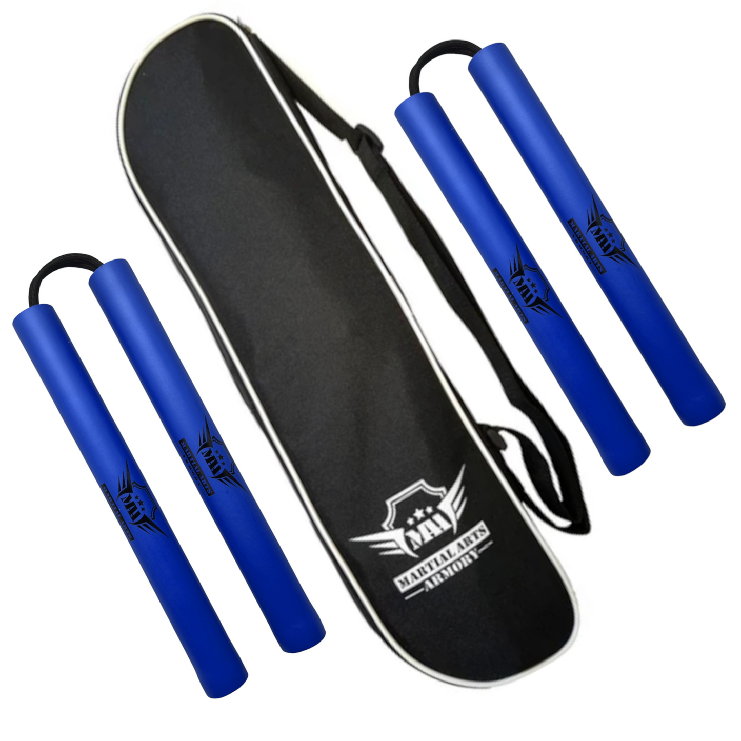 Martial Arts Nunchucks with Case Set (String)