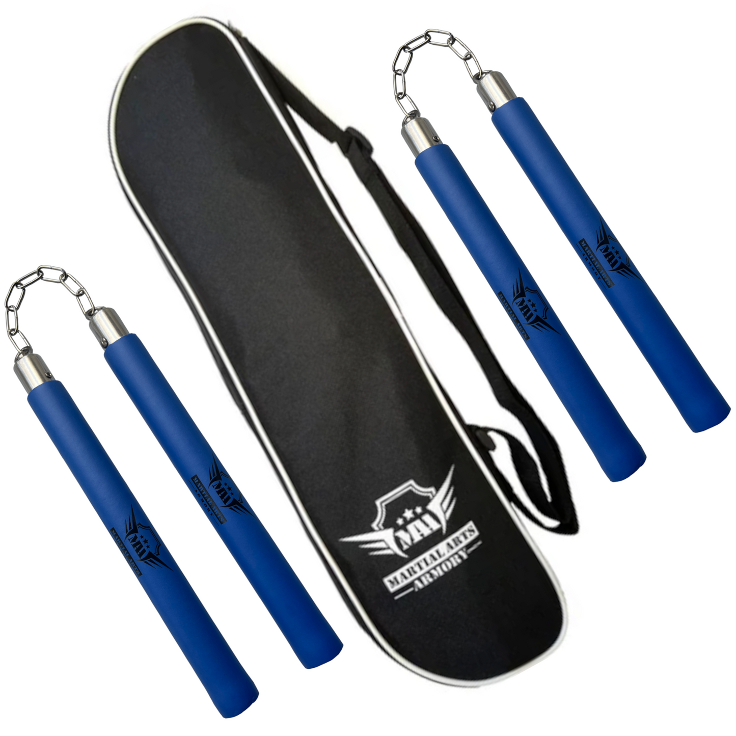 Martial Arts Nunchucks with Case Set (Chain)