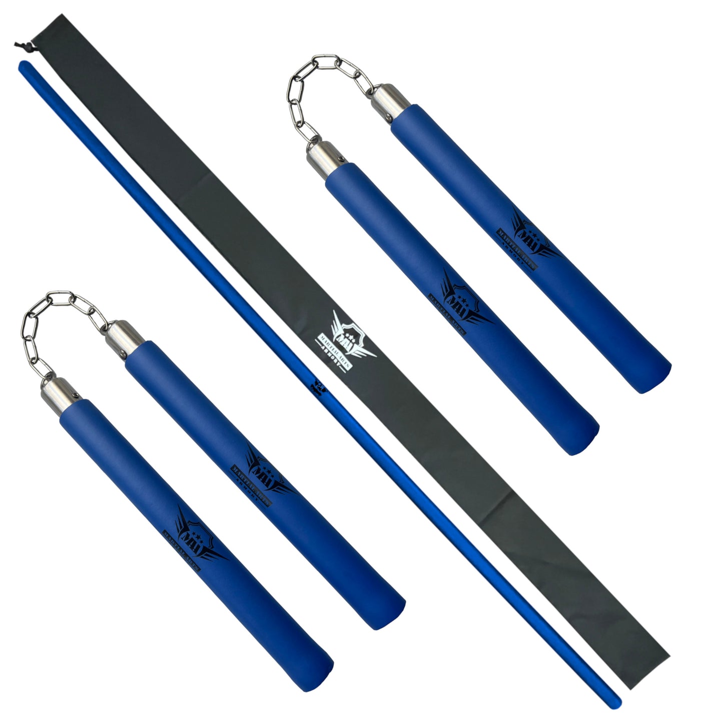 Martial Arts Bo Staff and Chain Nunchuck Set