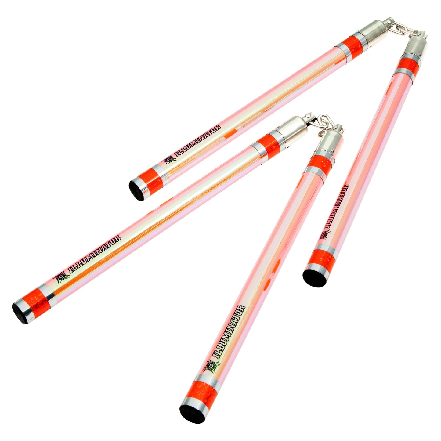 G-Force Illuminator Nunchaku Nunchucks - Red - Pair