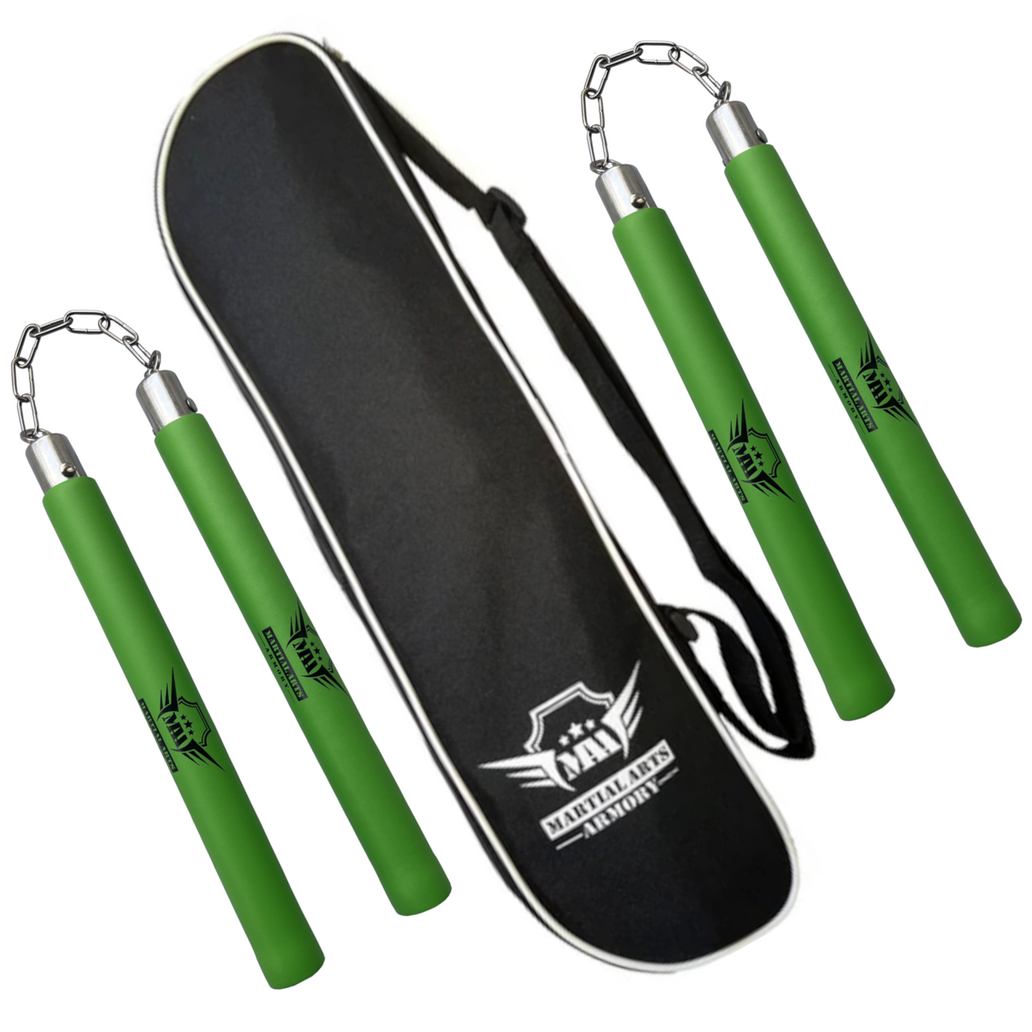 Martial Arts Nunchucks with Case Set (Chain)