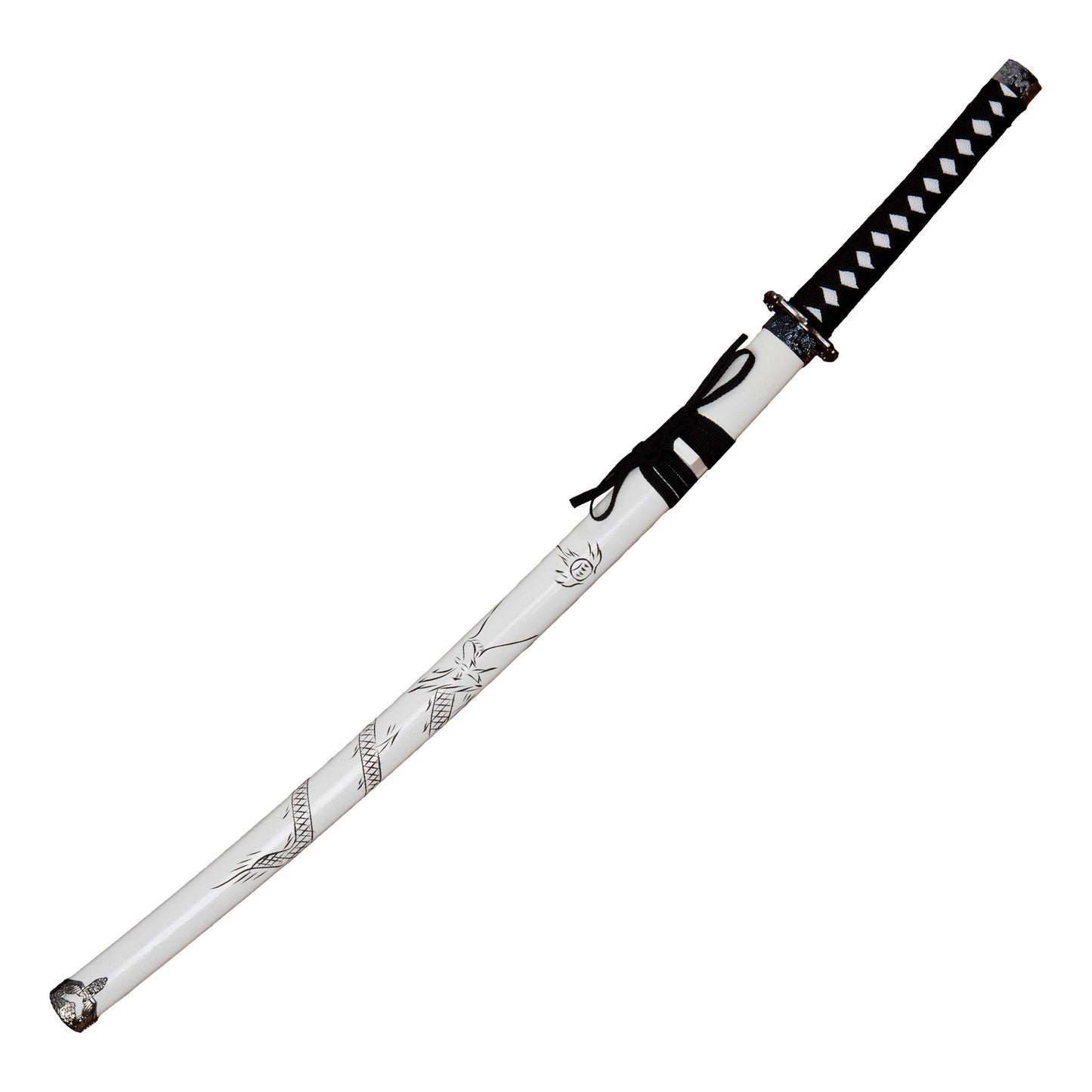 Katana Sword with Dragon Scabbard White - 40"