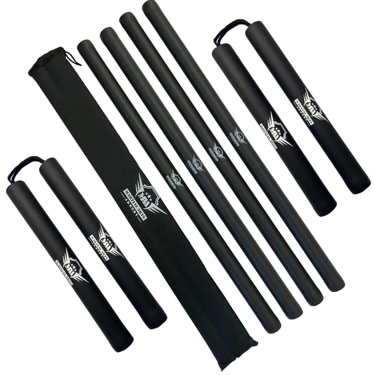 Martial Arts Armory Foam Padded Escrima and String Nunchuck Set