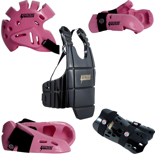 Proforce Lightening Full Sparring Gear Set - Pink