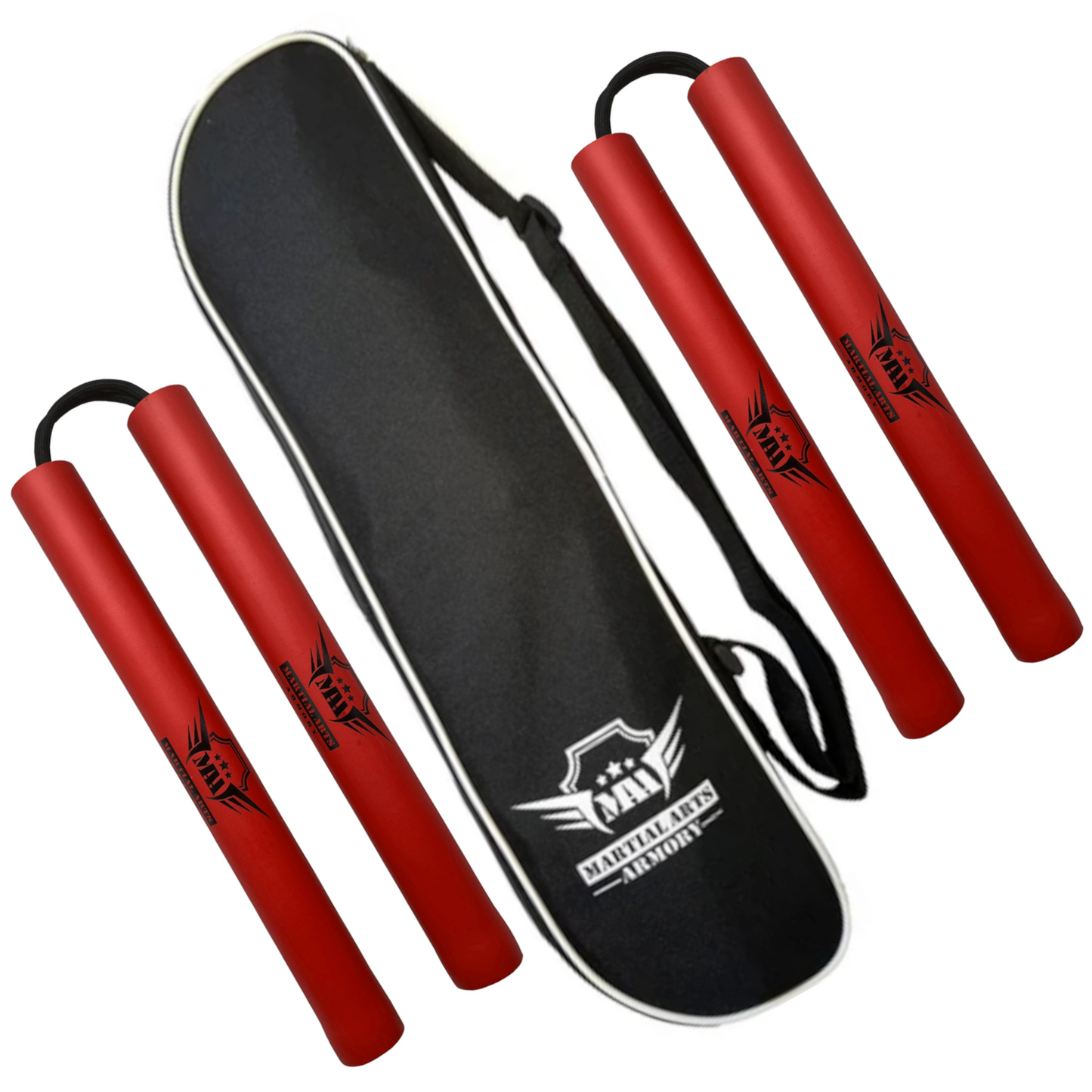 Martial Arts Nunchucks with Case Set (String)