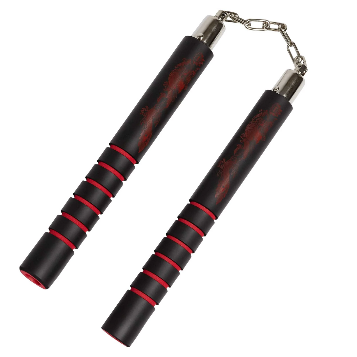 Red Dragon Foam Chuck Nunchaku Nunchucks w/Chain