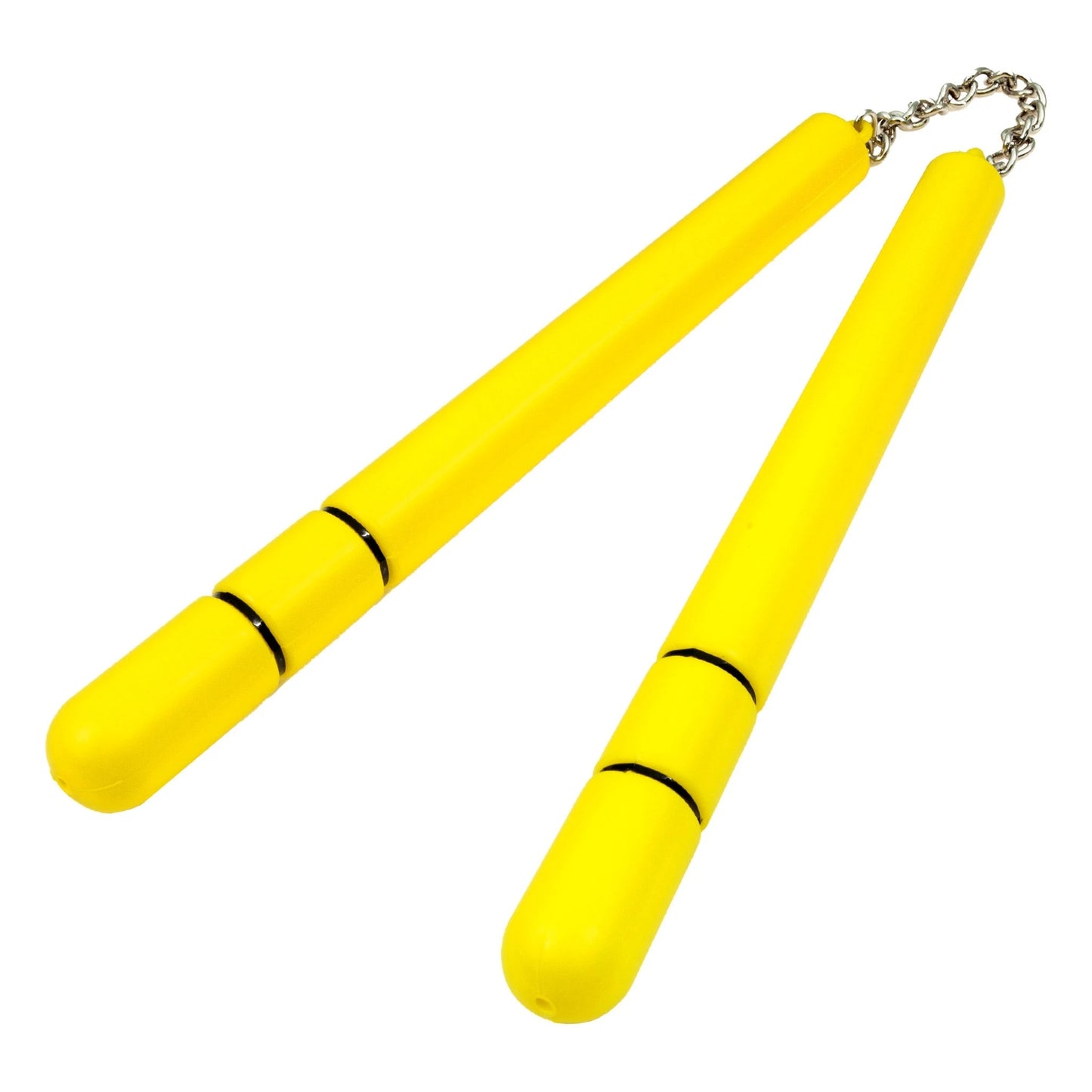 Round Plastic Nunchaku Nunchucks Yellow 12"