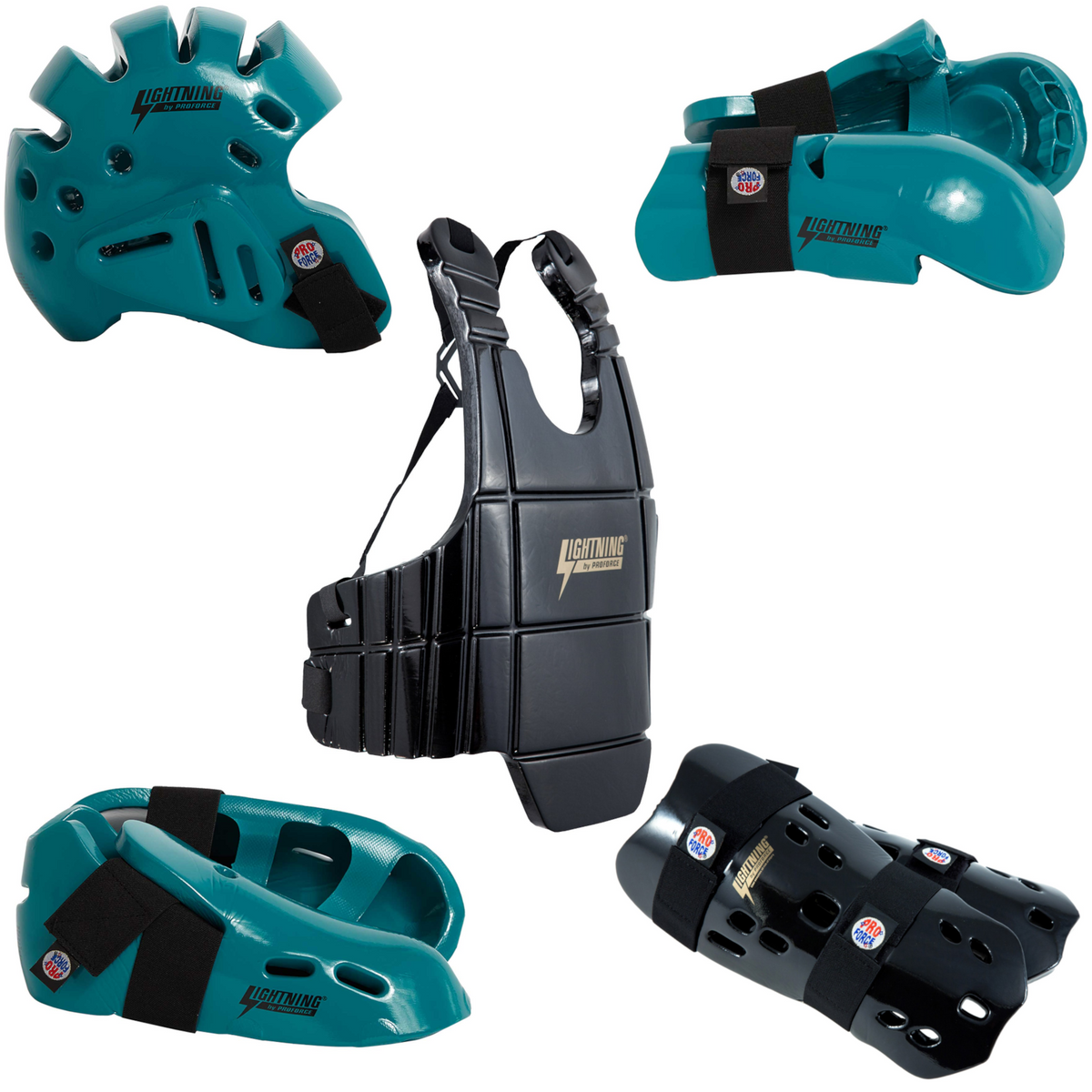 Proforce Lightening Full Sparring Gear Set - Teal