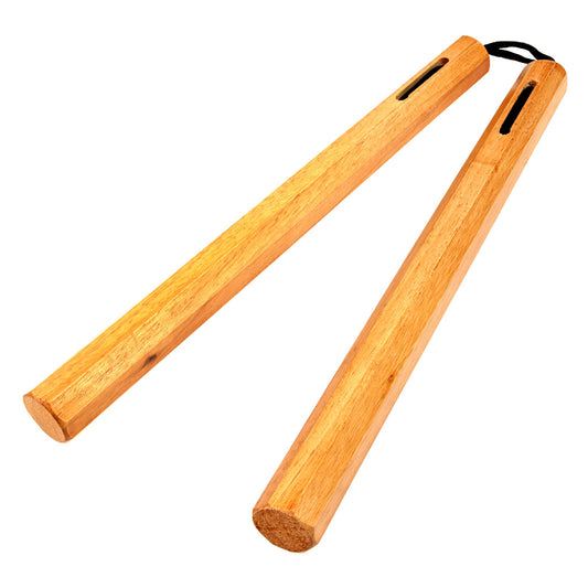 Traditional Nunchaku Octagon Nunchucks - Brown