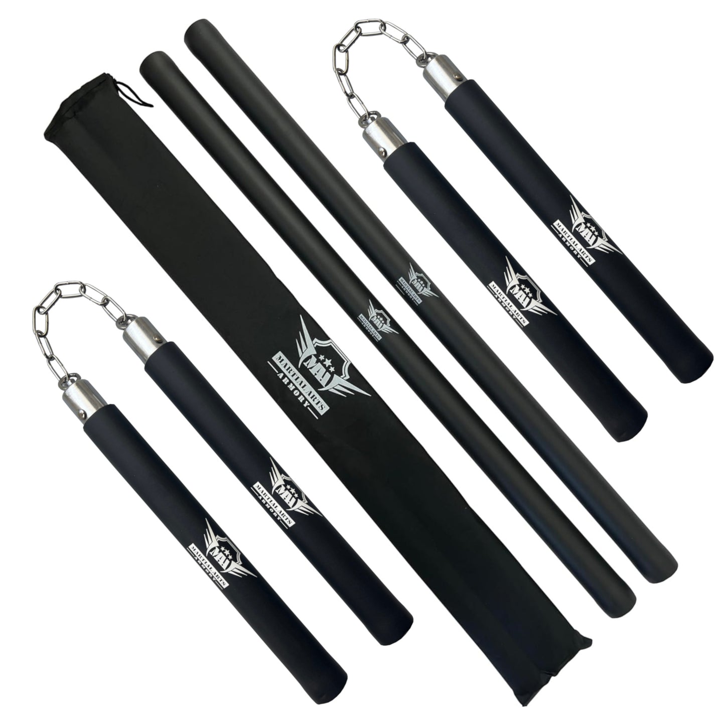 Martial Arts Armory Foam Escrima and Chain Nunchuck Set