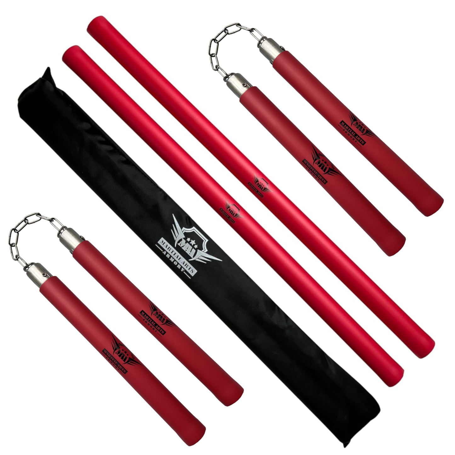 Martial Arts Armory Foam Escrima and Chain Nunchuck Set